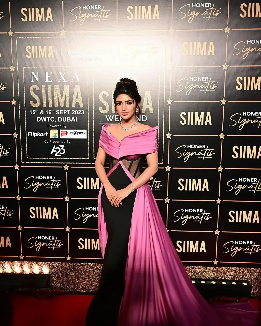 Indian Actress Sreeleela Images at Siima awards 2023